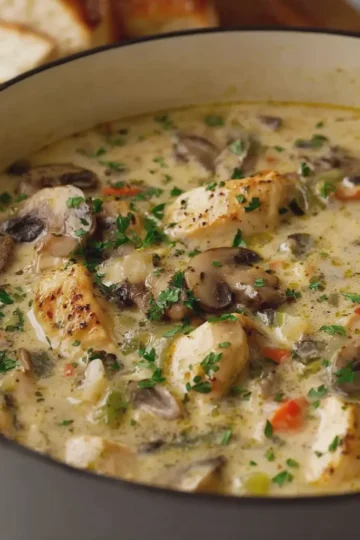 Creamy Chicken and Mushroom Soup
