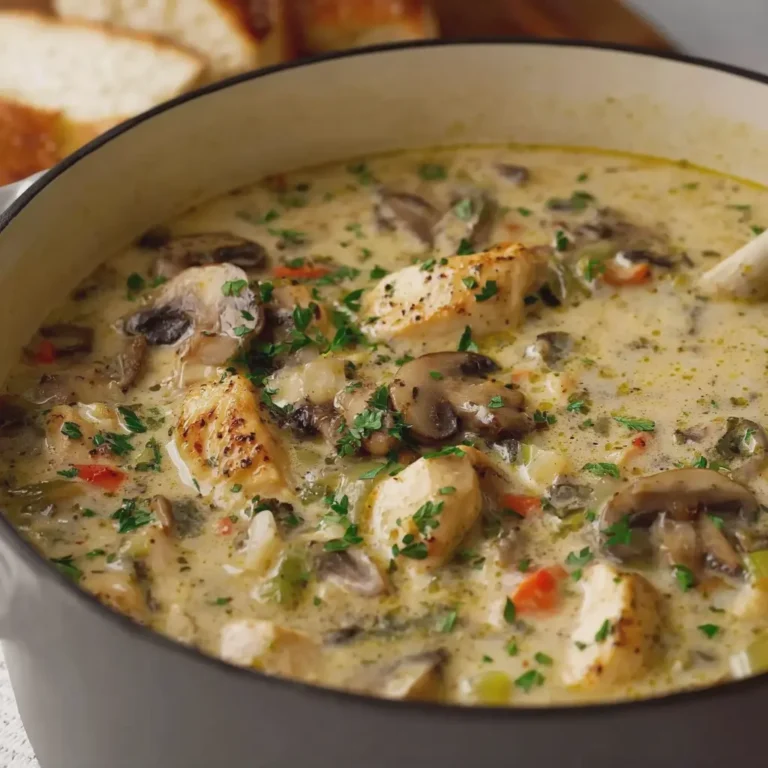 Creamy Chicken and Mushroom Soup