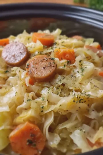 Crockpot Cabbage and Noodles