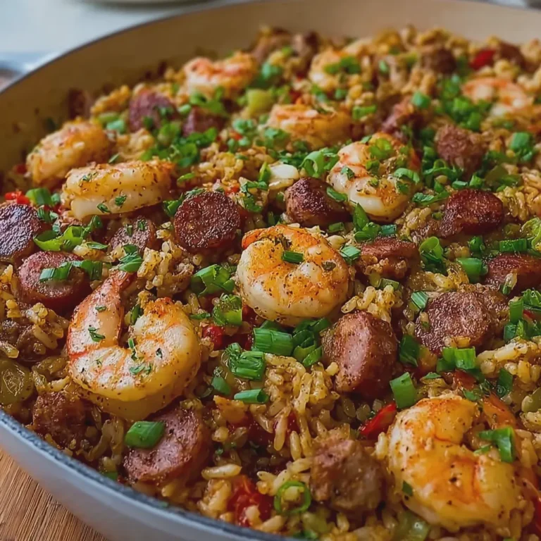 Loaded Shrimp and Beef Sausage Jambalaya