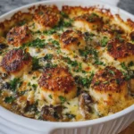 Creamy Baked Scallops and Mushroom Casserole