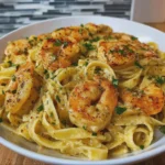 Garlic Butter Fettuccine and Shrimp