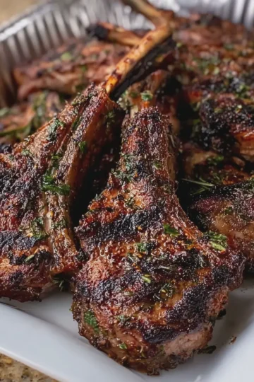 Garlic Herb Grilled Lamb Chops Tender Lamb With A Smoky Crust and Fresh Herb Flavor