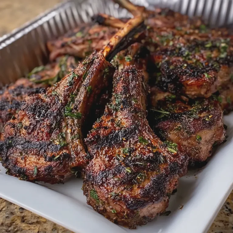 Garlic Herb Grilled Lamb Chops Tender Lamb With A Smoky Crust and Fresh Herb Flavor