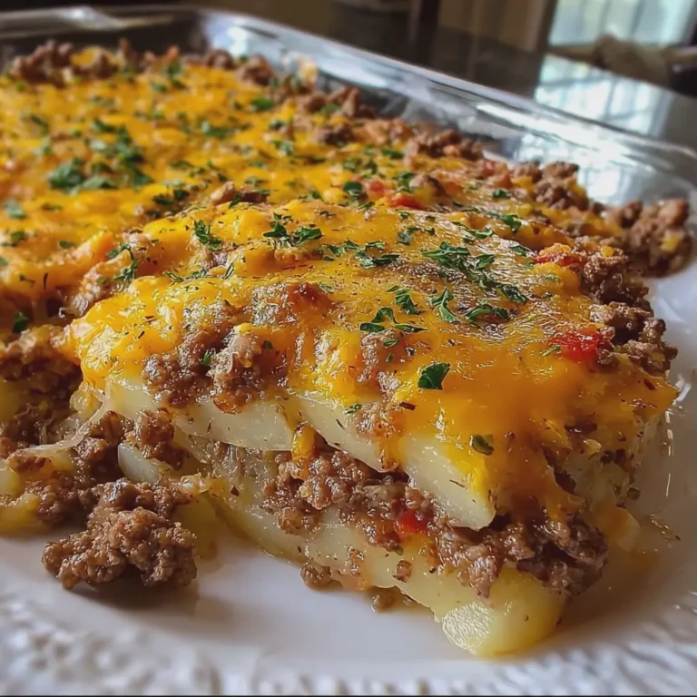 Cheesy Ground Beef and Potato Casserole