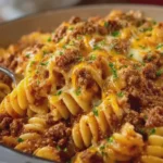 Cheesy Sloppy Joe Beef Pasta