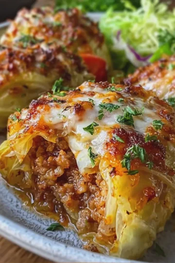 Cheesy Stuffed Cabbage