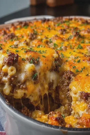 Cheesy Ground Beef Casserole