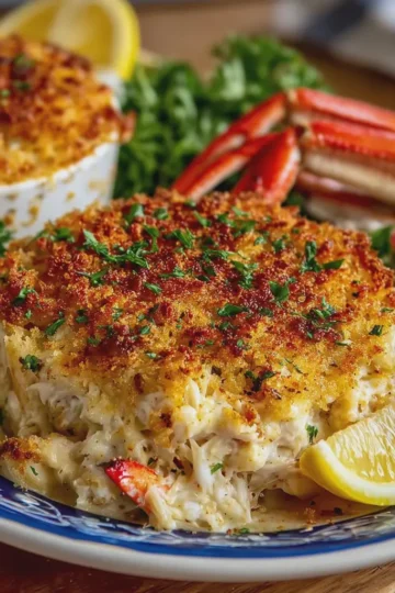 Crab Imperial with Old Bay Breadcrumb Gratin