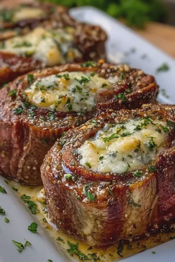 Cheesy Garlic Stuffed Steak Rolls
