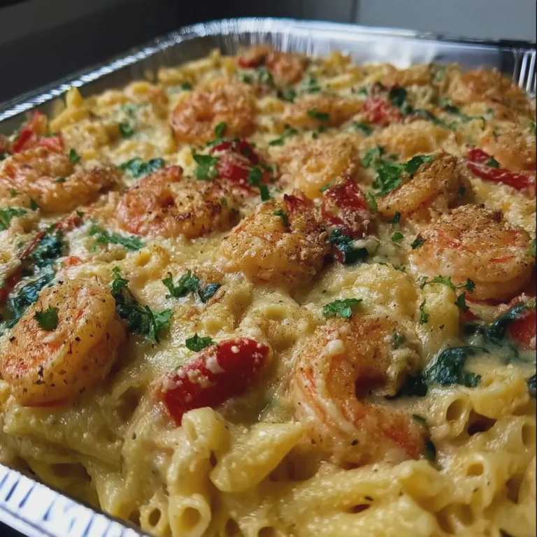 Creamy Cajun Seafood Pasta Bake Shrimp Crawfish and Crab
