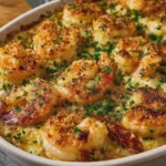 Garlic Parmesan Shrimp Bake