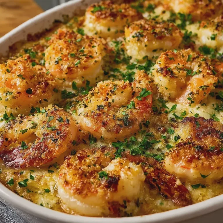 Garlic Parmesan Shrimp Bake
