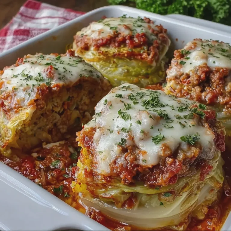 Cheesy Stuffed Cabbage Steaks