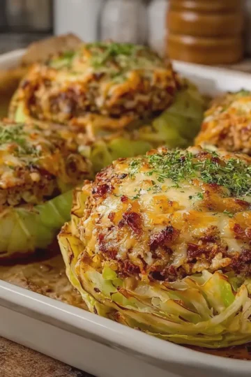 Oven Baked Cabbage Burgers