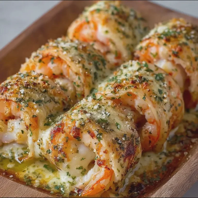 Garlic Parmesan Shrimp Seafood Roll Ups