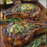 Garlic Rosemary Butter Bone In Ribeye Steak