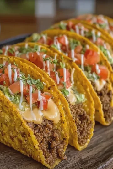 Creamy Cheesy Beef Tacos