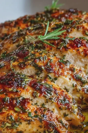 Juicy Garlic Herb Butter Baked Chicken Breast