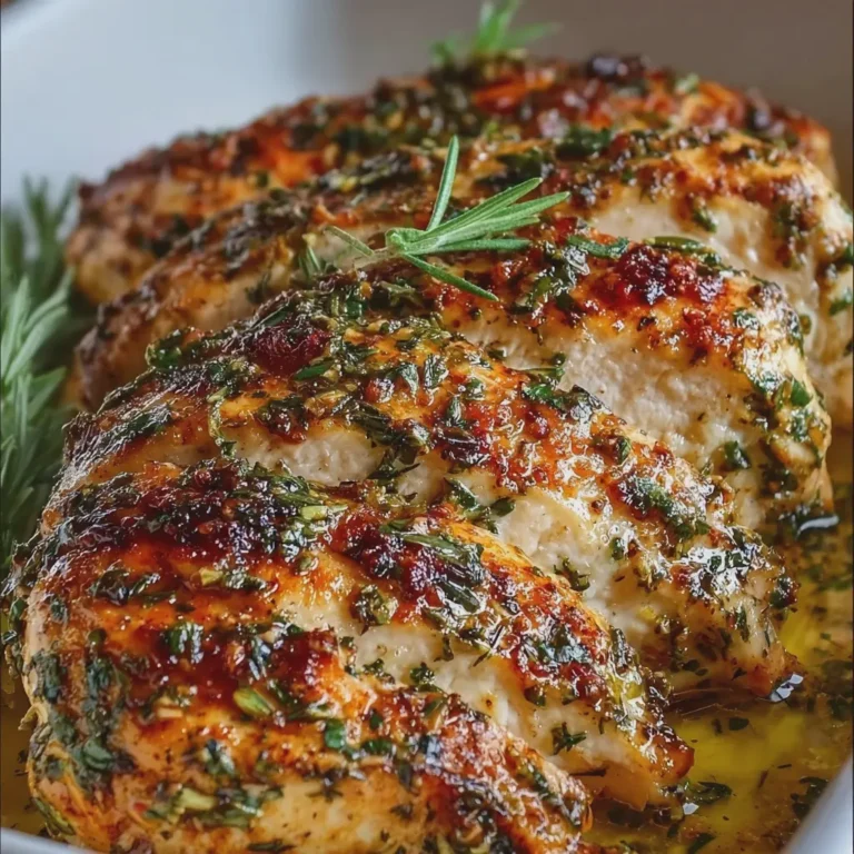 Juicy Garlic Herb Butter Baked Chicken Breast