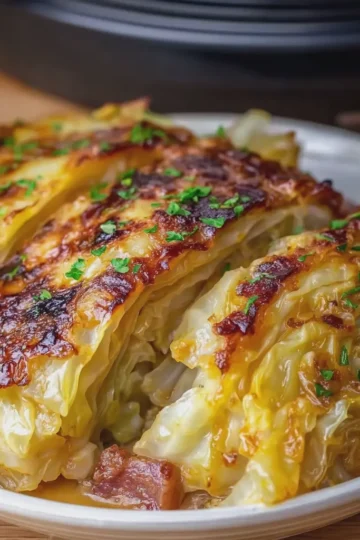 Cheesy Baked Cabbage Steaks