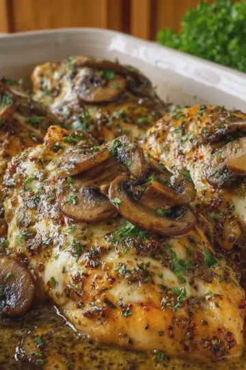 Chicken Lombardy with Mushrooms