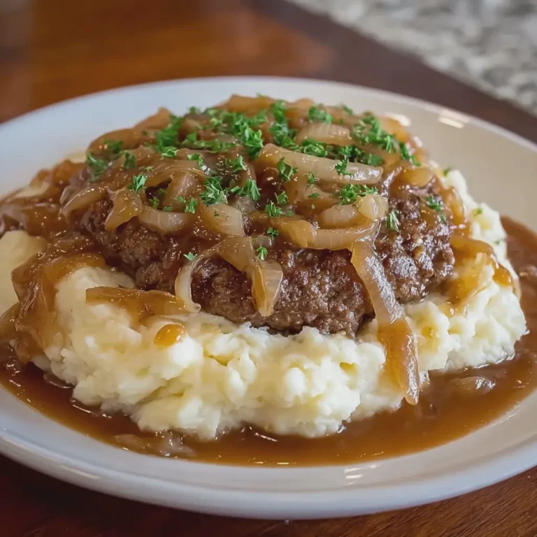 Smothered Hamburger Onion Gravy Supper