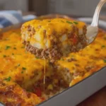 Cheesy Ground Beef and Potato Casserole