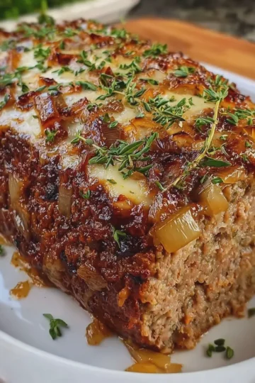 High Protein French Onion Meatloaf