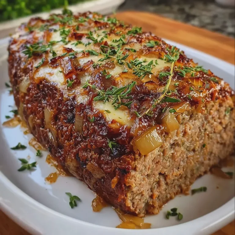 High Protein French Onion Meatloaf