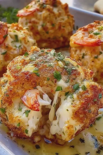 Cheesy Garlic Butter Crab and Shrimp Bombs