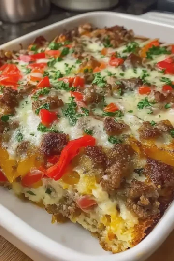 Philly Cheesesteak Casserole
