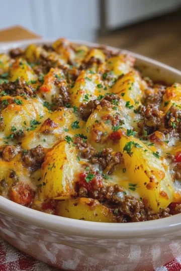 Potatoes and Ground Beef Casserole