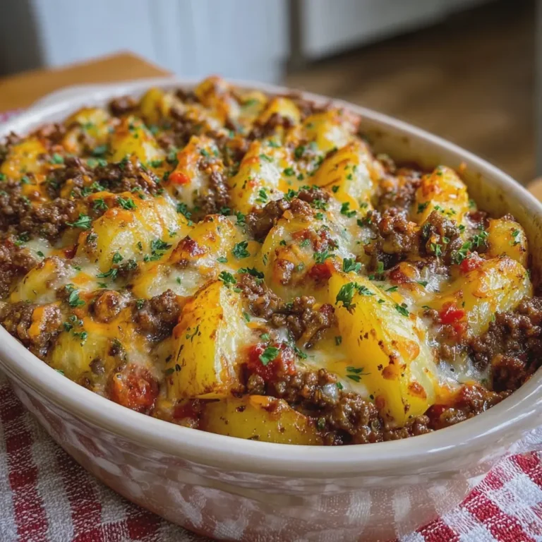 Potatoes and Ground Beef Casserole