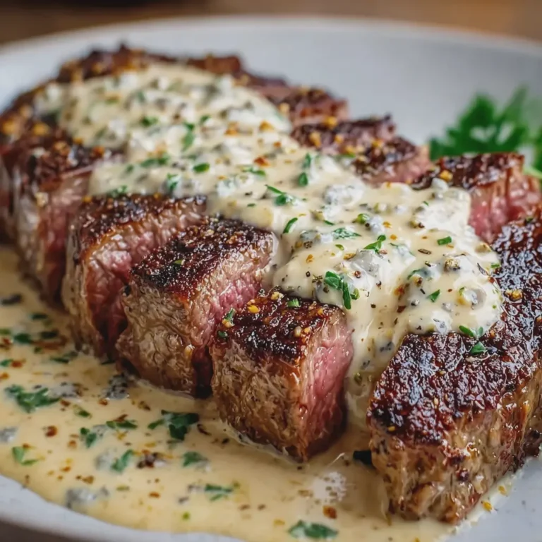 Steak With Garlic Cream Sauce