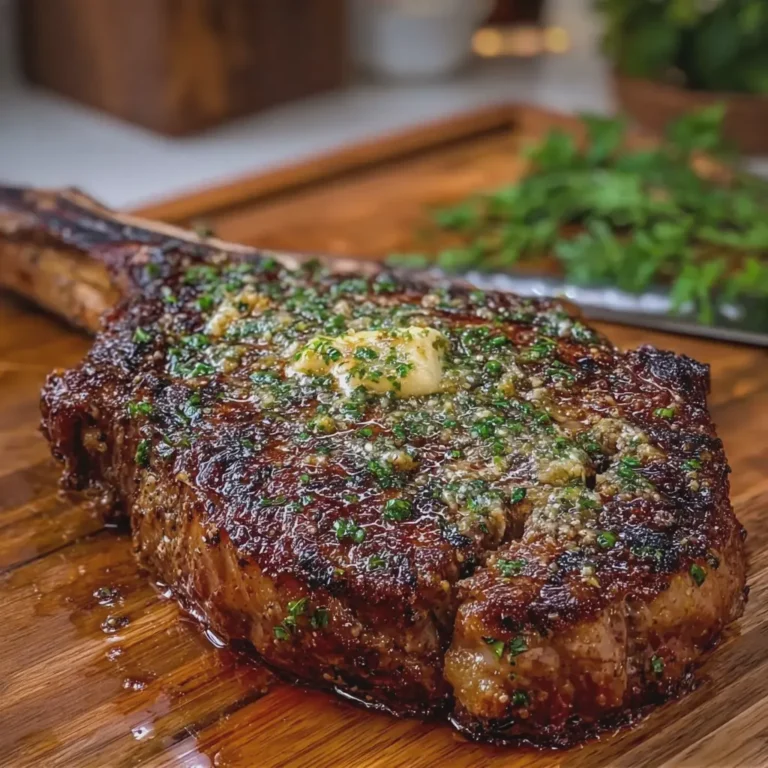 GARLIC BUTTER TOMAHAWK STEAK