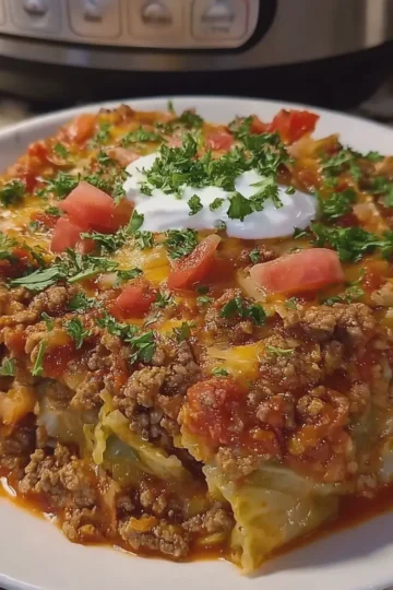 Crockpot Cabbage Roll Casserole