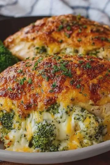 Broccoli and Cheese Stuffed Chicken Breast