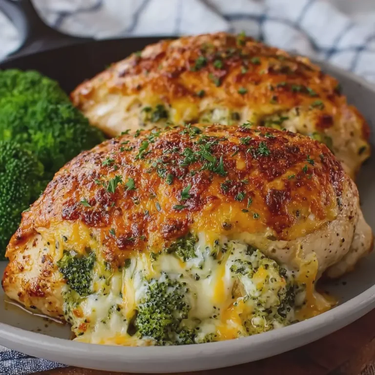 Broccoli and Cheese Stuffed Chicken Breast