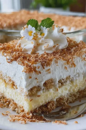 No Bake Coconut Cream Dream Dessert