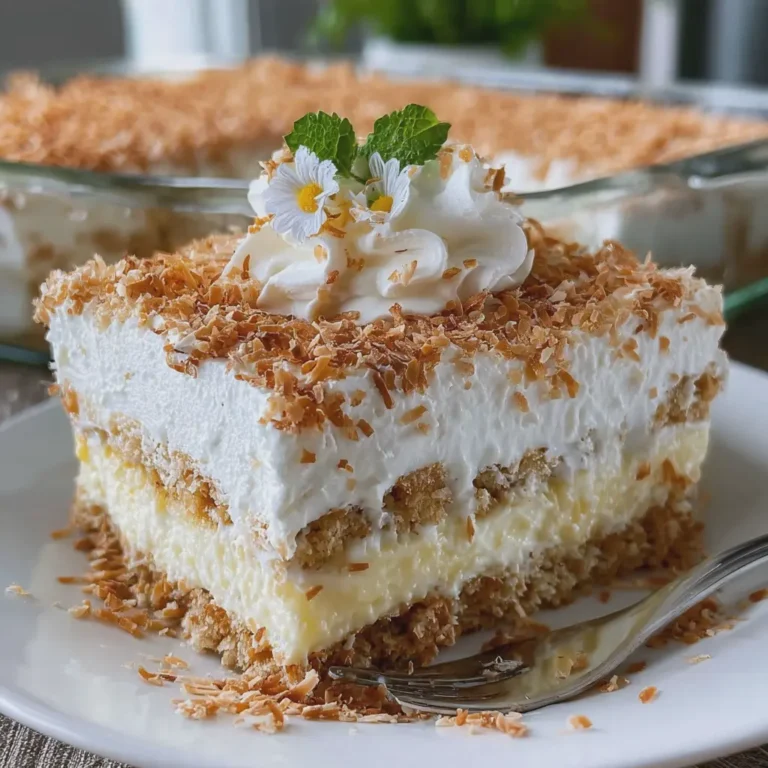 No Bake Coconut Cream Dream Dessert
