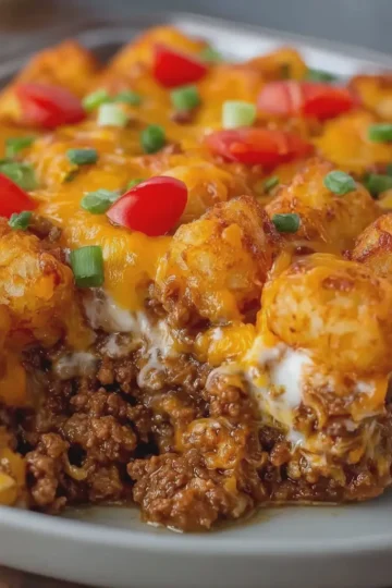 Sloppy Joe Tater Tot Casserole