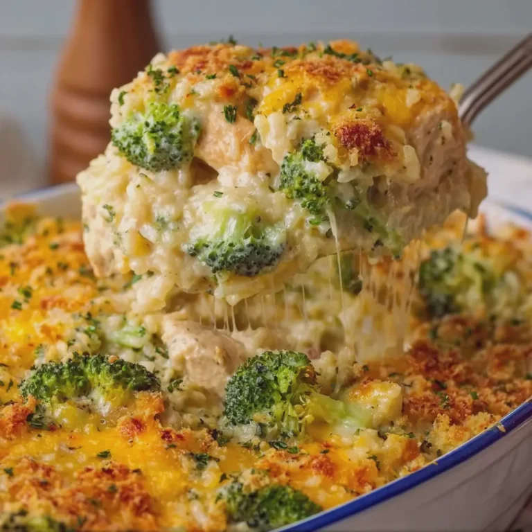 Cheesy Chicken Broccoli Rice Casserole