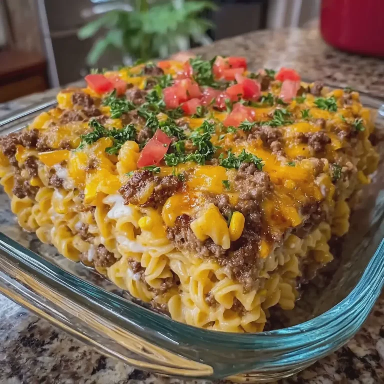 Loaded Cowboy Cheeseburger Casserole