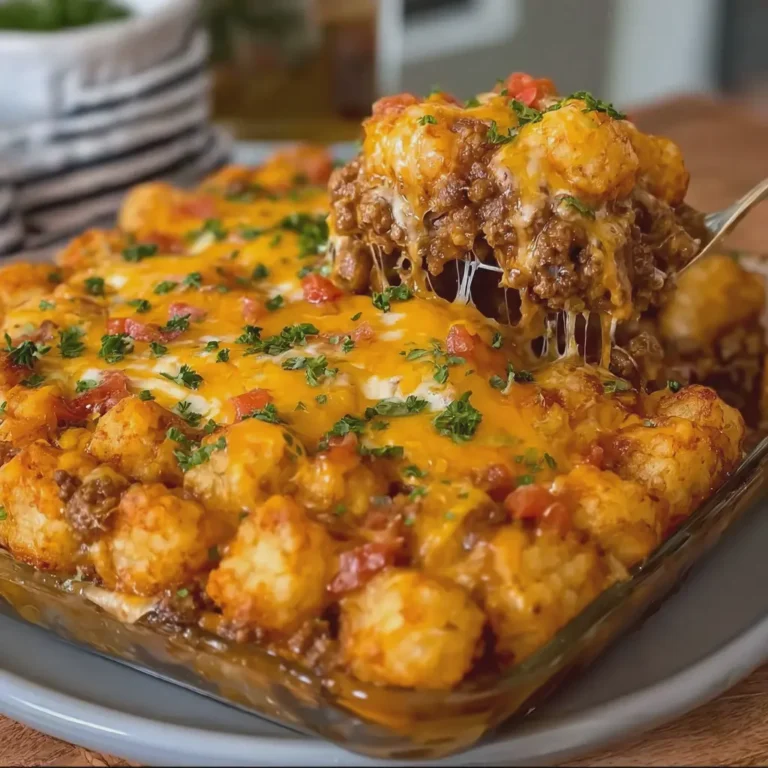 Cheesy Sloppy Joe Tater Tot Bake