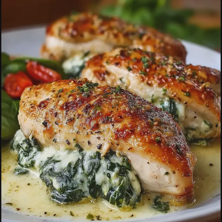 Spinach and Cheese Stuffed Chicken Breasts