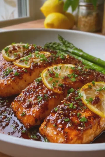 Honey Garlic Glazed Salmon