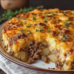 Cheesy Ground Beef and Potato Casserole