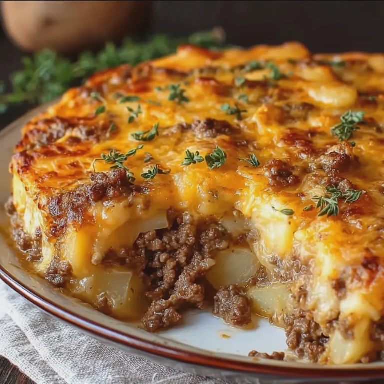 Cheesy Ground Beef and Potato Casserole