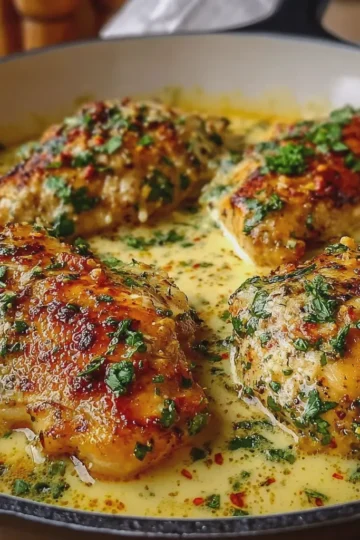 Cheesy Garlic Butter Chicken